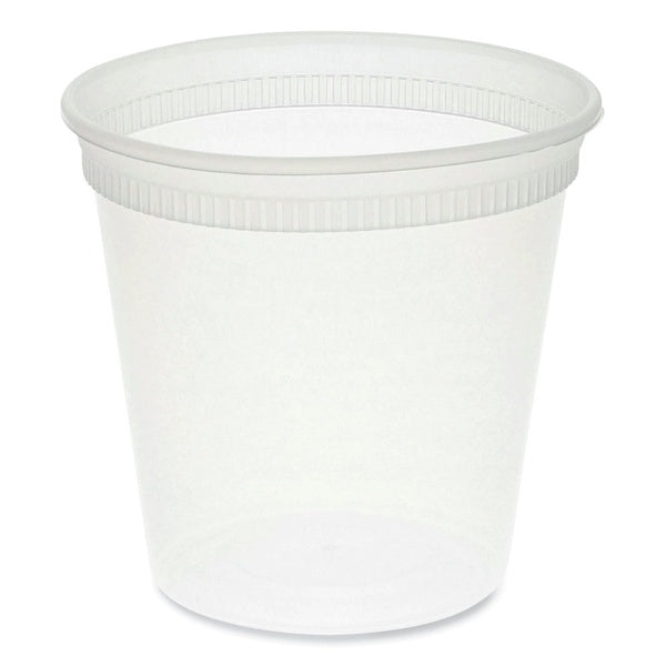 480-PACK OF Container Food Pactiv Corp. 24 oz Microwavable Clear Plastic DELItainer Container - 480 Count