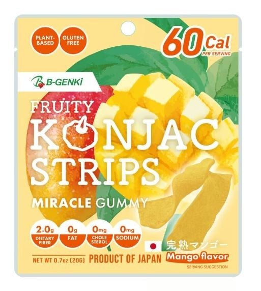 50-PACK OF Snack Fruit Konjac Strips Mango