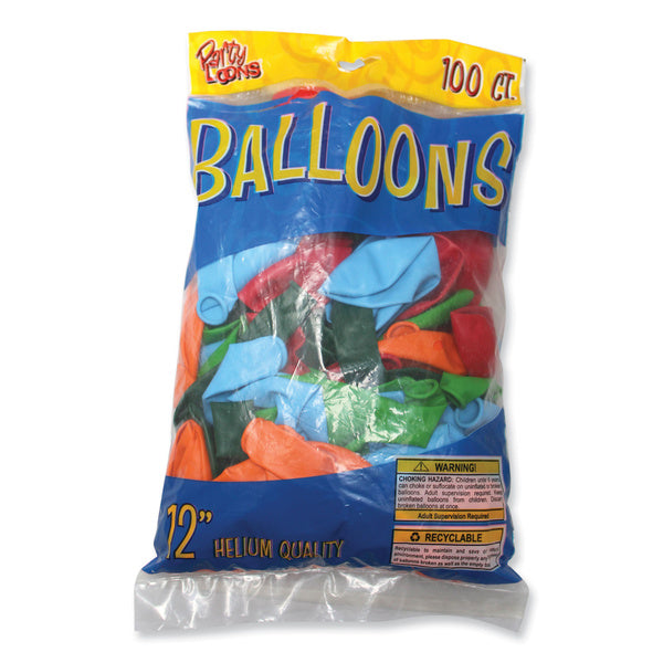 2000-PACK OF Tablemate 916100 12 in. Helium Quality Latex Balloons - Assorted Colors (20/Carton)