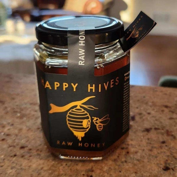12-PACK OF HONEY - WILDFLOWER - Happy Hives Honey - 8 fl oz - Glass Jar