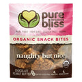 6-PACK OF Organic Snack Bites Chocolate Peanut Butter Naughty but Nice, Pure Bliss Organics