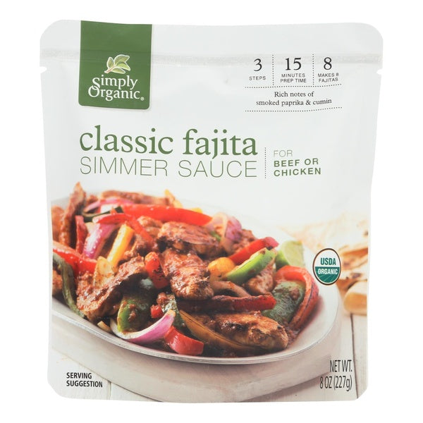 6-PACK OF Sauce Fajita Bulk Simply Organic 8 oz