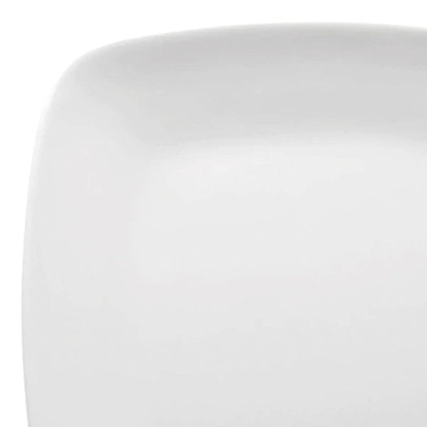 12-PACK OF Plate Plastic 10" White Flat Square