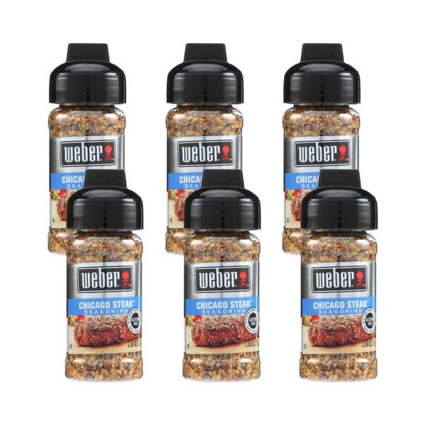 6-PACK OF Seasoning Steak Chicago Weber 2.5 oz