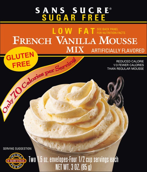 12-PACK OF Baking Mix French Vanilla Mousse Sugar Free, Bernard Food Industries