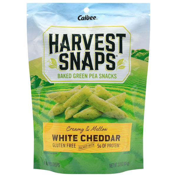 12-PACK OF SNACK VEGETABLE BAKED GREEN PEA, WHITE CHEDDAR