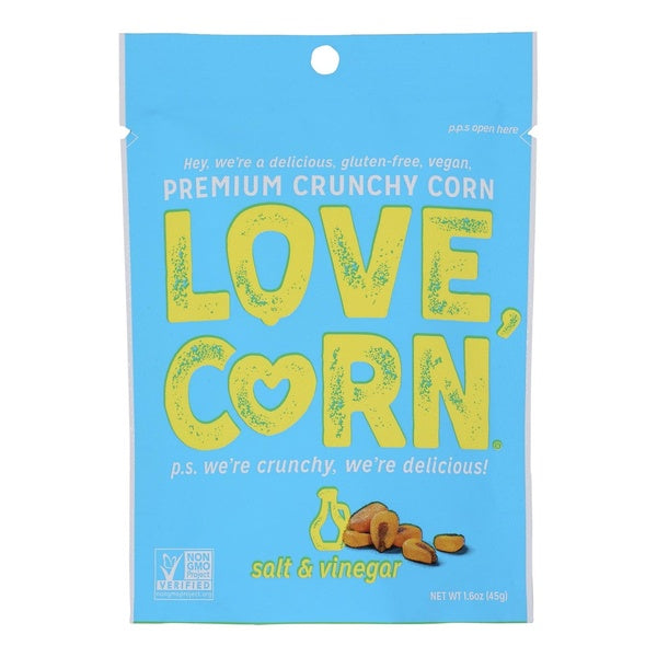 10-PACK OF Snack Corn Roasted Salt N Vinegar Love Corn Snacks 1.6 oz