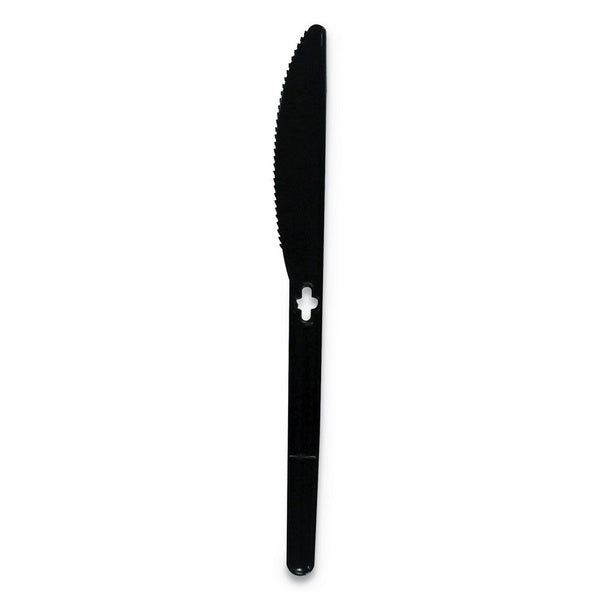 1000-PACK OF Cutlery Plastic Wego 54101102 Black Polystyrene Knives - Convenient 1000 Count Carton for Germ-Free Dining