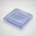 6-PACK OF Heavy Duty Container Disp 7.3x7.3x2 Blue Sushi Tray w/Lid #40 300 sets