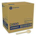 1000-PACK OF Dixie ANSBAM Bamboo Cutlery Spoon - Light Golden (1000/Carton)