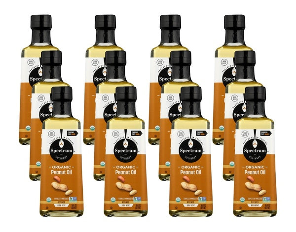 12-PACK OF Oil Peanut High Heat Spectrum Naturals 16 fz