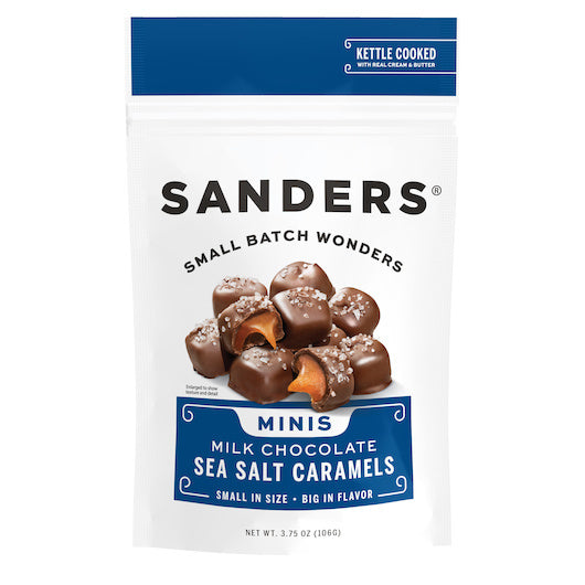 12-PACK OF Milk Chocolate Sea Salt Caramel Mini Bites Sander'S Candy, 12 - 3.75 Oz