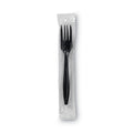 1000-PACK OF Cutlery Plastic Dixie PFH53C Heavyweight Plastic Forks - Individually Wrapped Black Utensils - 1000 Count for Catering and Events