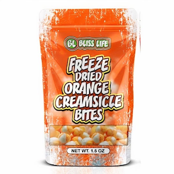 30-PACK OF Candy Freeze Dried Orange Creamsicle, Bliss Life Products