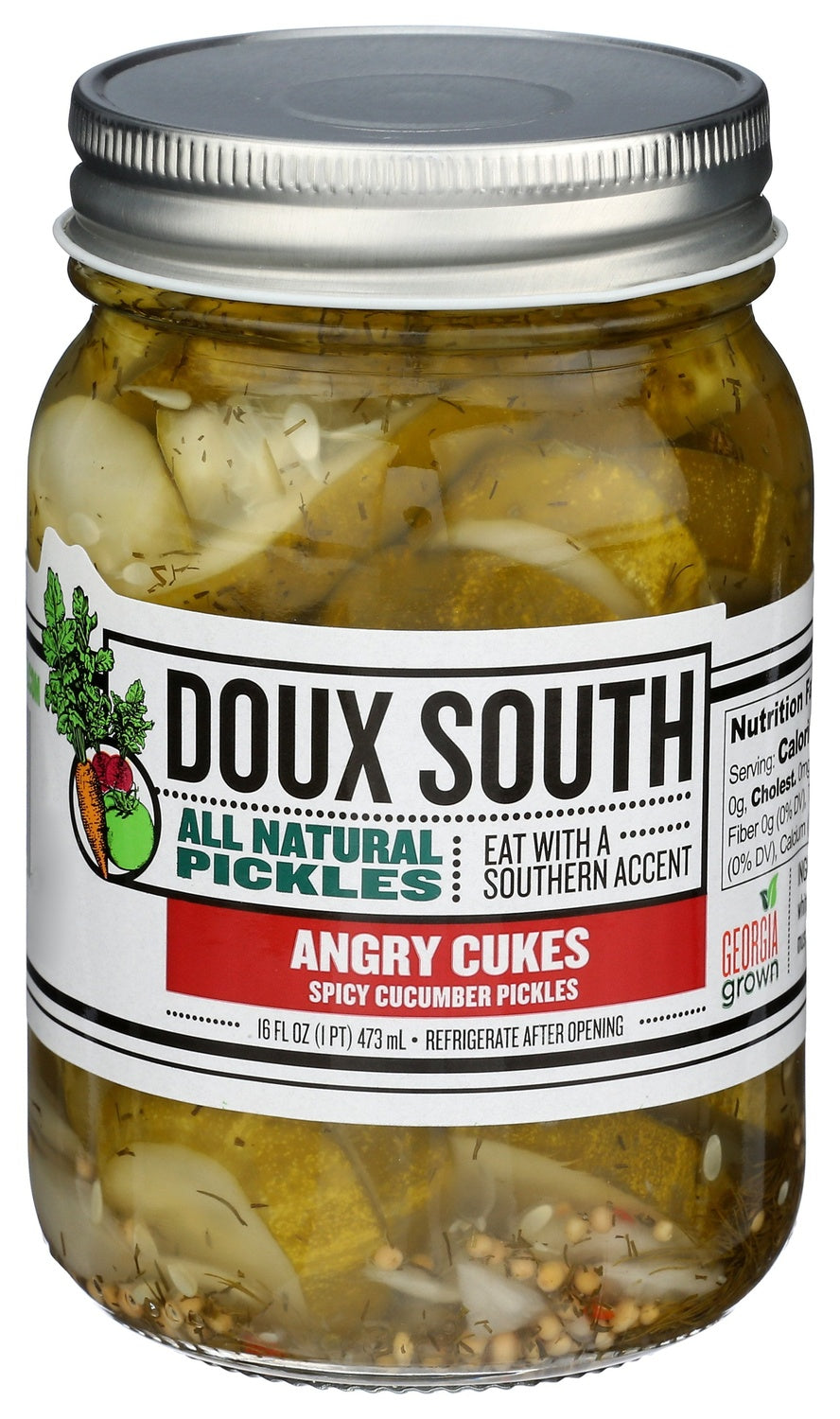 6-PACK OF CUCUMBER PICKLED ANGRY CUKES