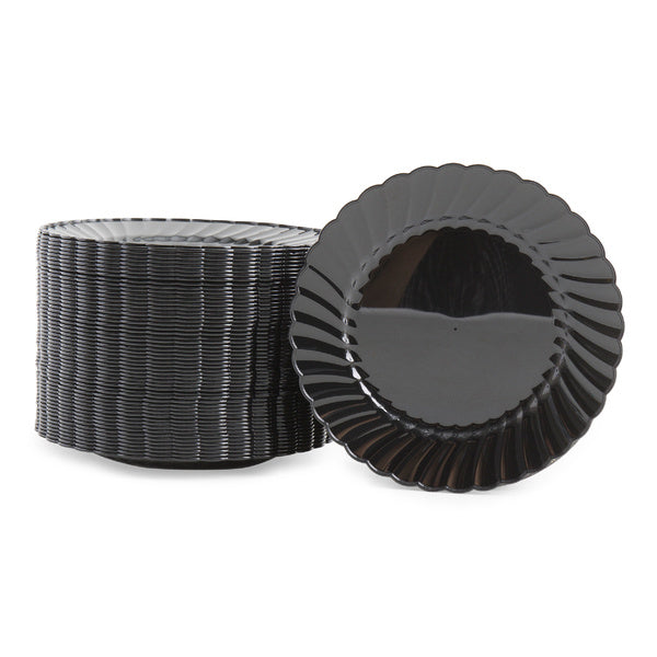 10-PACK OF PLATE PLAS BLK 6" RGD CLSWR