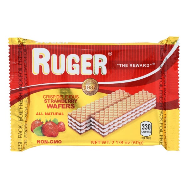 12-PACK OF COOKIE WAFER STRAWBERRY CRIPSY
