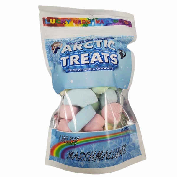 6-PACK OF Candy Freeze Dried Marshmallows Lucky, Lumberjack's Arctic Treats