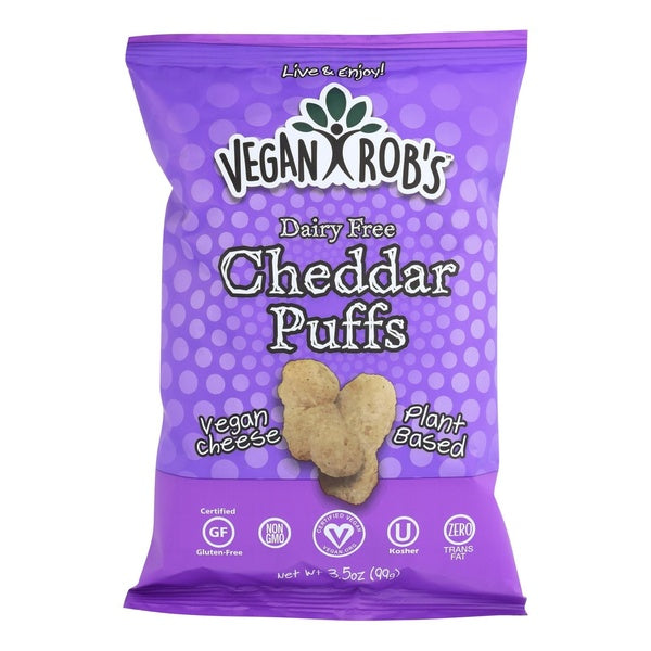 12-PACK OF Snack Puff Df Cheddar Veganrobs 3.5 oz