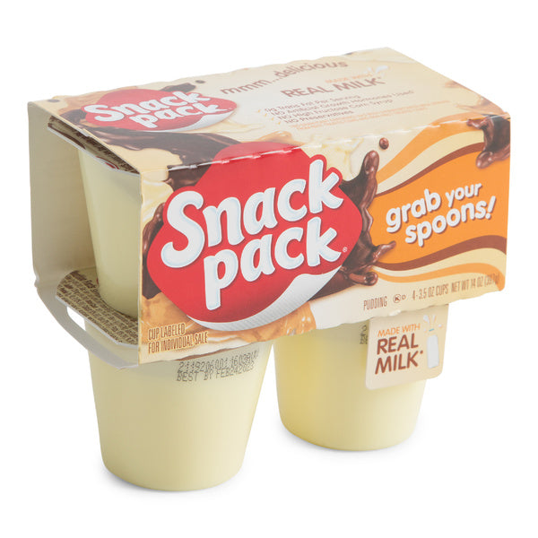 48-PACK OF PUDDING VANILLA SNACK PACK