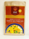 6-PACK OF Seasoning Grandma's Spicy Chicken Curry Seasoning Kit Family Size, Anar Gourmet Foods