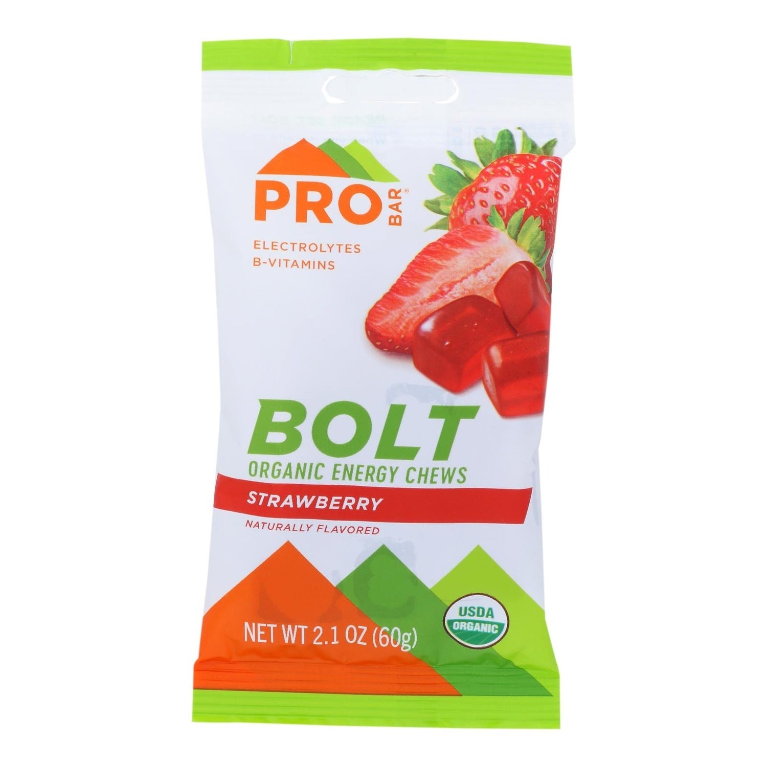 12-PACK OF SNACK SPORT ORGANIC ENERGY CHEWS, STRAWBERRY