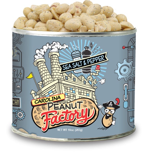6-PACK OF Peanut Roasted Sea Salt + Pepper Sm Carolina Peanut Factory, 1949 Nut Company