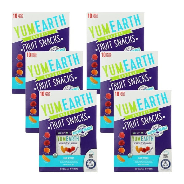 6-PACK OF Snack Fruit Organic Yumearth 7 oz
