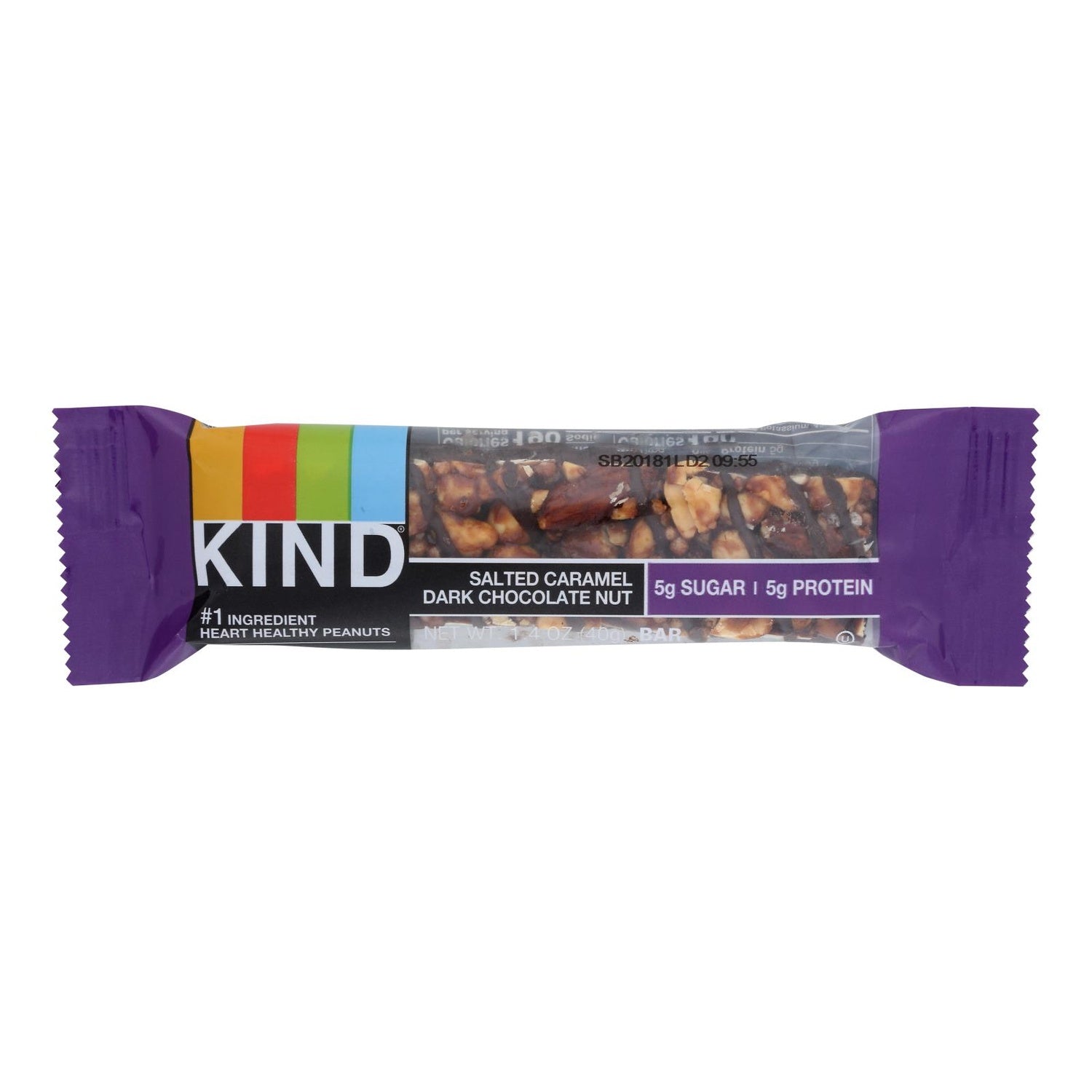 12-PACK OF BAR ENERGY SALTED CARAMEL DARK CHOCOLATE NUT
