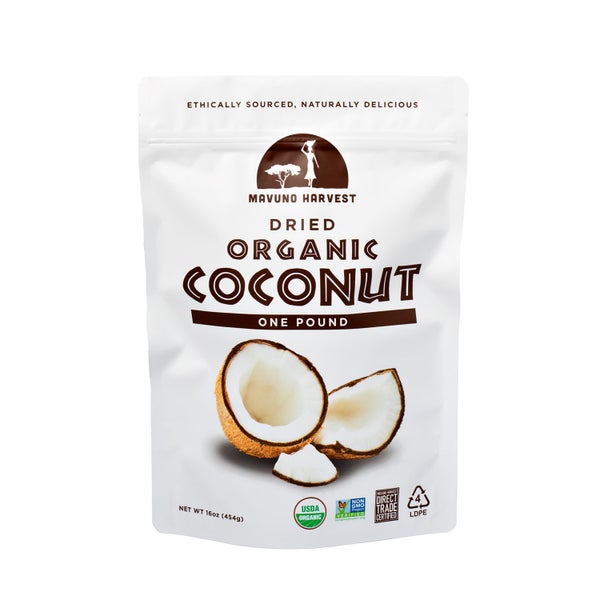 6-PACK OF Coconut Dried Organic, 1 Pound Size