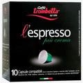 8-PACK OF Coffee Pods Nespresso Piu Crema, Trombetta, Fine Italian Food