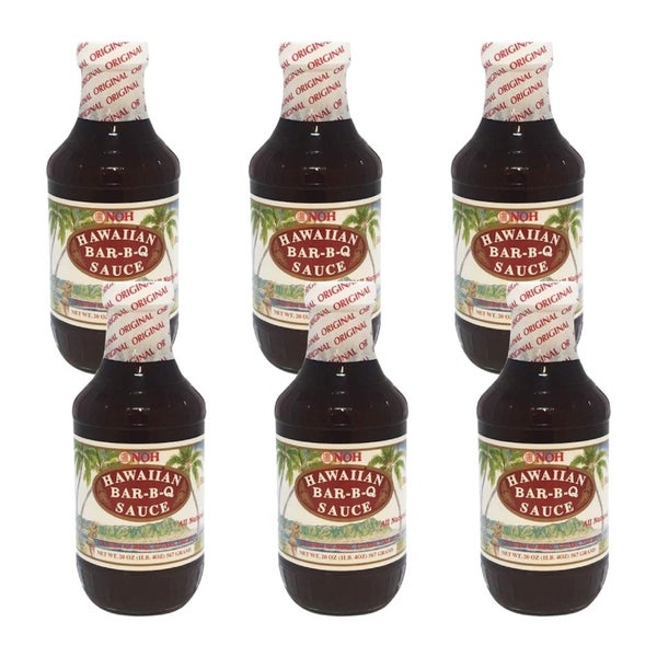 6-PACK OF Sauce Bbq Hawaiian Noh Foods 20 oz