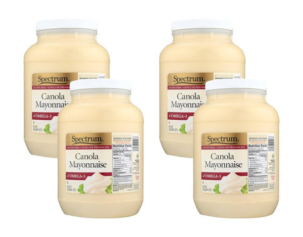 4-PACK OF Mayonnaise Canola Spectrum Naturals 1 gal
