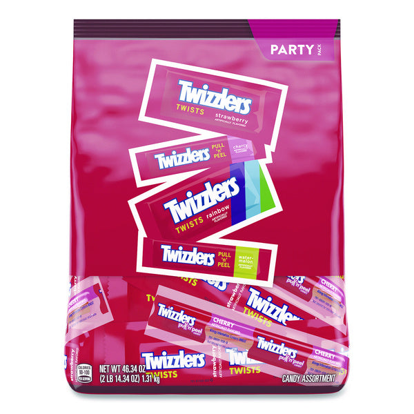 8-PACK OF CANDY TWIST ASSORTED, PARTY SIZE 46.34 OUNCE - CASE OF 8