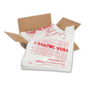 775-PACK OF AmerCareRoyal RPTYB6V Thank You Bags - 11.5 x 20 x 20 Inches - Durable White/Red Labeling Cut-Out Handles - Perfect for Retail and Grocery Stores