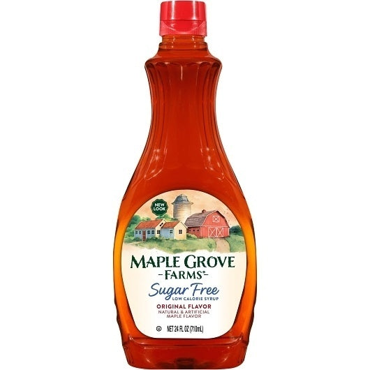 12-PACK OF Sugar Free Maple Flavored Syrup Bottle Maple Grove Farms (Syrup), 12 - 24 Fo