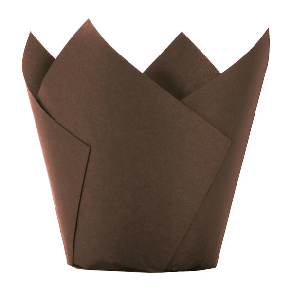 10-PACK OF CUP BAKING PAPR TULIP BRN 4"
