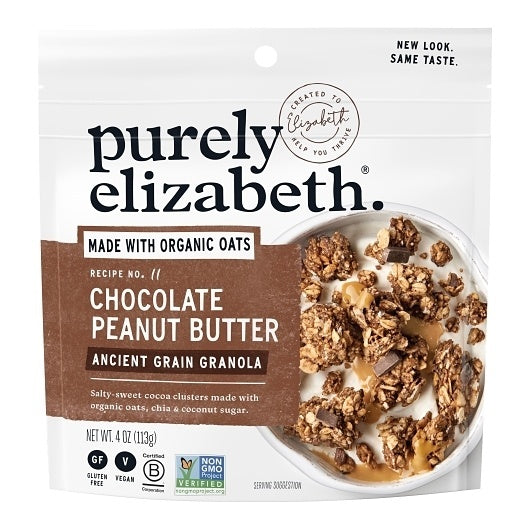 10-PACK OF Snack Pack Chocolate Sea Salt & Peanut Butter Granola Purely Elizabeth Snacks, 10 - 1 Ea