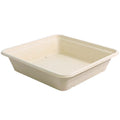 300-PACK OF CONTAINER TAKEOUT World Centric Compostable 8x8" Fiber Linear Takeout Containers | 300 count