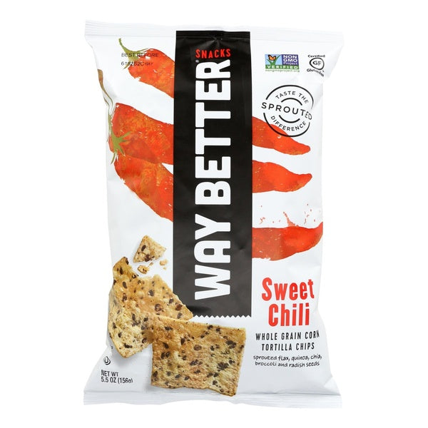 12-PACK OF Chip Tortilla Sweet Chili Way Better Snac 5.5 oz