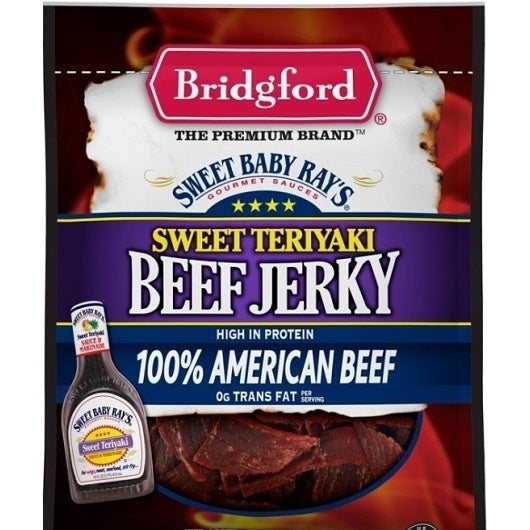 48-PACK OF Sweet Teriyaki Beef Jerky Bridgford, 6 - 8 - 1.25 Oz