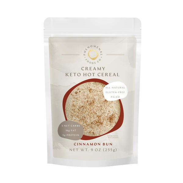 8-PACK OF Cereal Hot, Creamy Keto Cinnamon Bun, Phenomenal Foods Co.