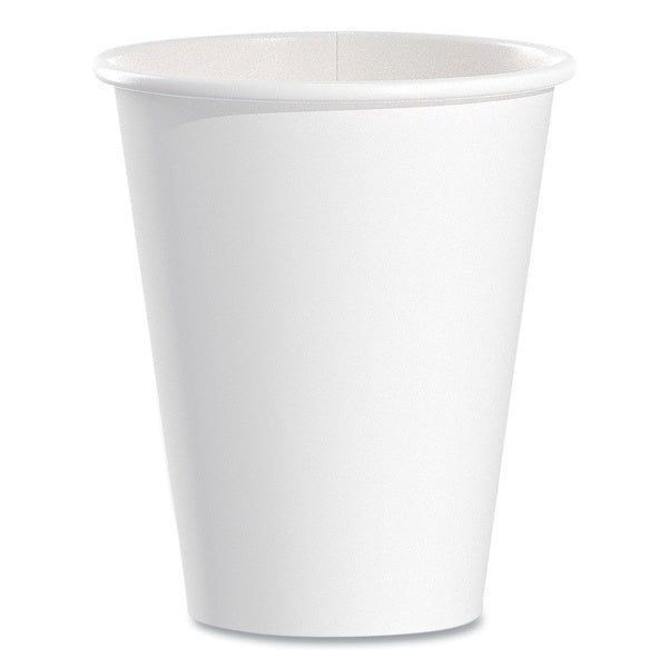 1000-PACK OF Cup Paper SOLO 378W-2050 8 oz. Single-Sided Poly Paper Hot Cups - White - 1000 Count for Hot Beverages