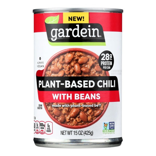 12-PACK OF Chili Can With Beans Gardein 15 oz