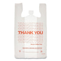 1000-PACK OF Bag Carryout AmerCareRoyal 13x23x23 Thank You Bags with Cut-Out Handles - White and Red (1000 Count) - Perfect for Retail and Grocery Stores