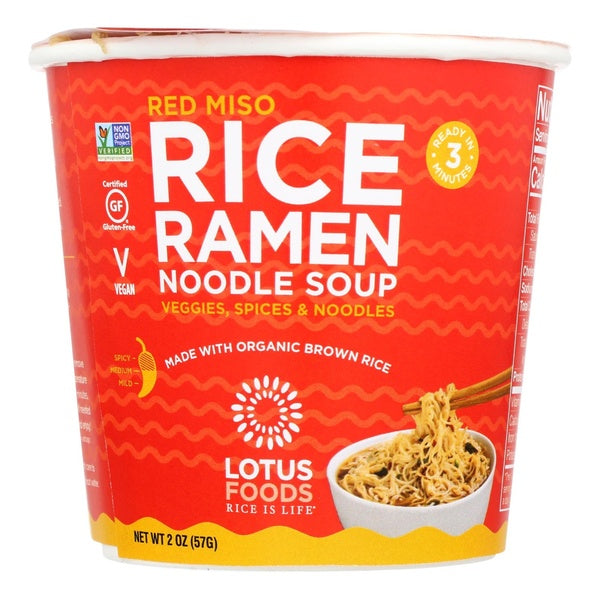 6-PACK OF SOUP NOODLE RED MISO RICE RAMEN