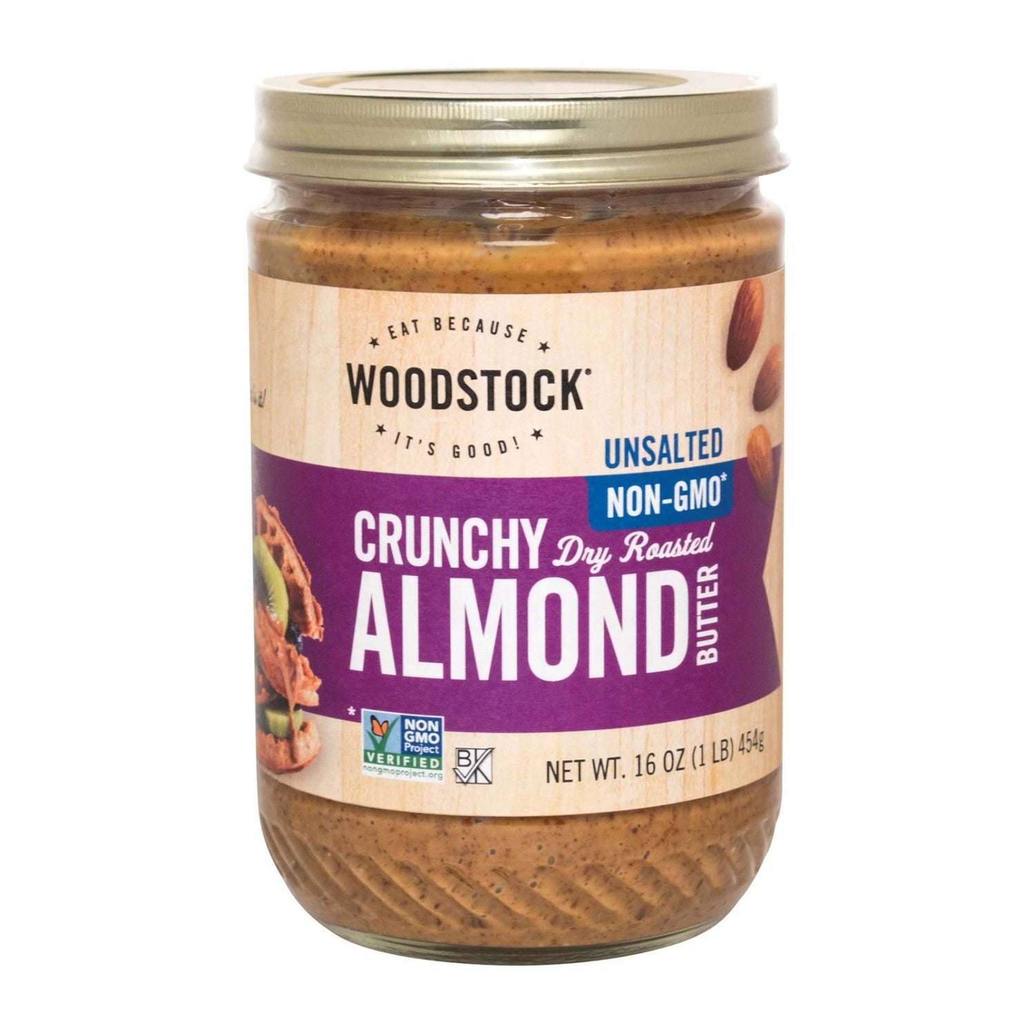 12-PACK OF ALMOND BUTTER CRUNCHY, UNSALTED