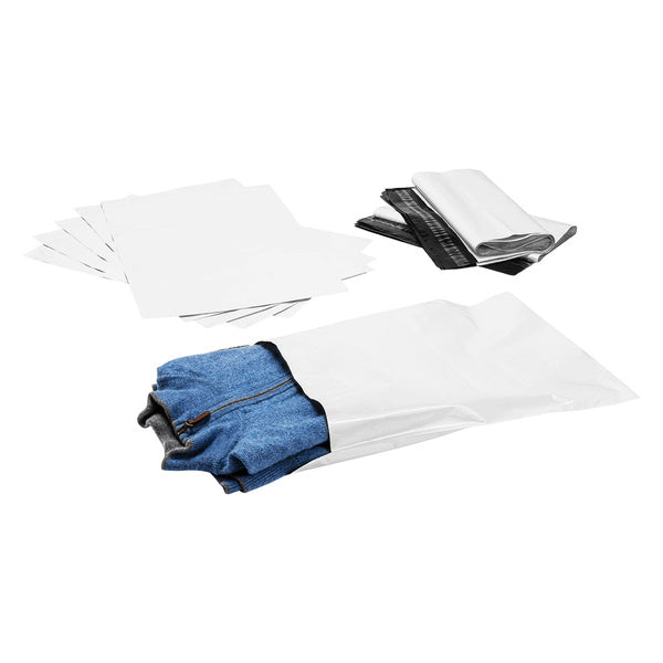 500-PACK OF Label Adhesive Karat 500 ct 11''x15'' Poly Mailers with Tamper-Evident Adhesive Closure, White