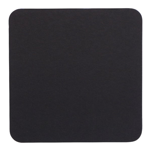 500-PACK OF COASTER SQR PULPBRD 2SIDE BLK