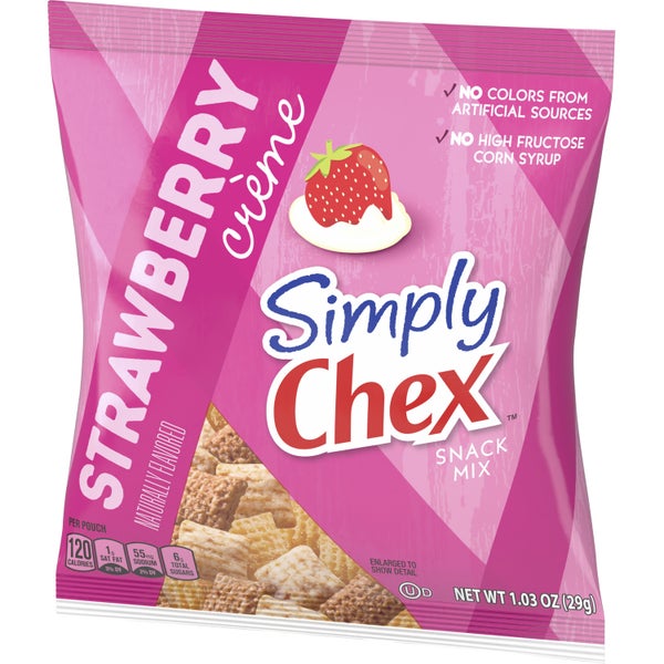60-PACK OF SNACK MIX CHEX SMPLY STRAW YOG